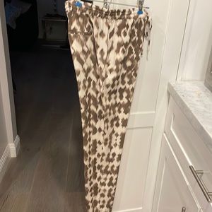 Silk tie front joggers